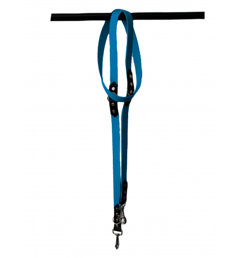 Laisse 3 positions bleu et noir
