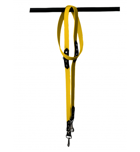 Laisse 3 positions jaune fluo et noir