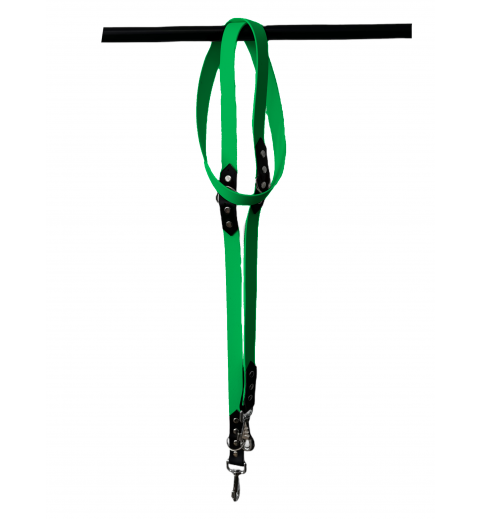 Laisse 3 positions vert fluo et noir