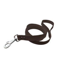 Laisse unicolore marron foncé